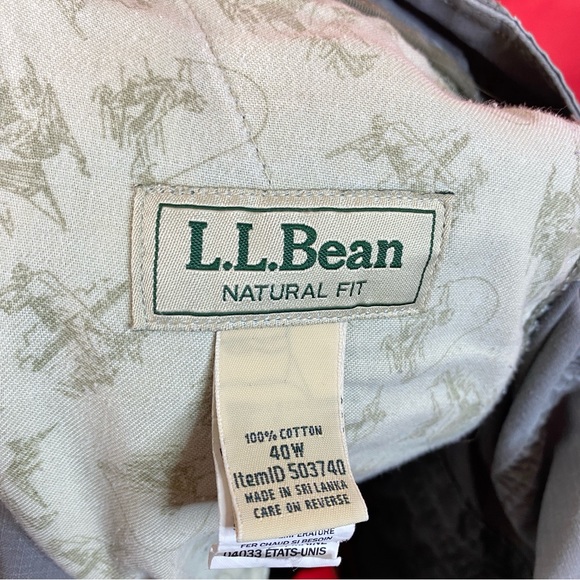 L.L. Bean Allagash Cargo Shorts Asphalt Gray Natural Fit Size 40 W Men’s - Picture 9 of 9